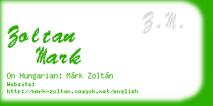 zoltan mark business card